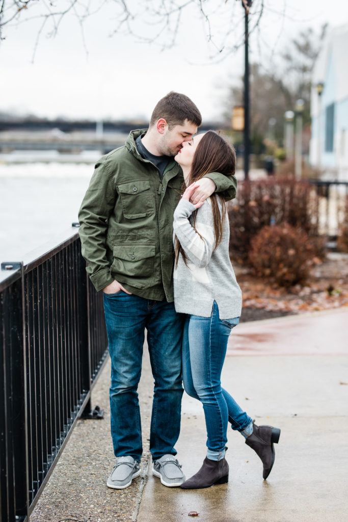 Romantic Engagement Session in Downtown Janesville