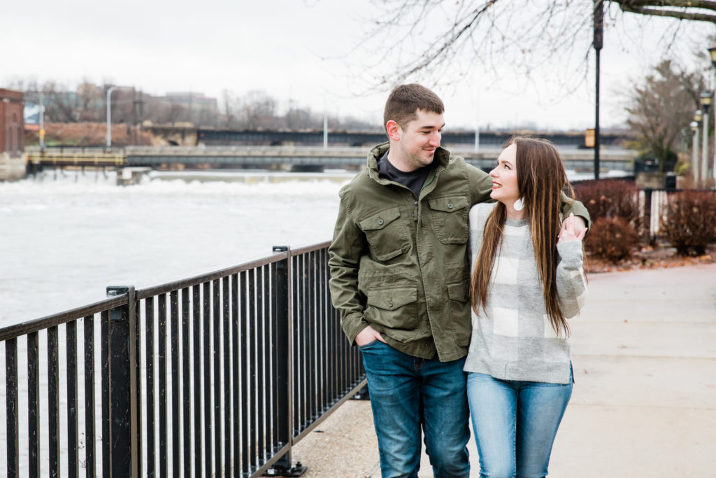 Beautiful Engagement Session in Downtown Janesville